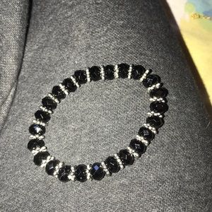 Black beaded bracelet